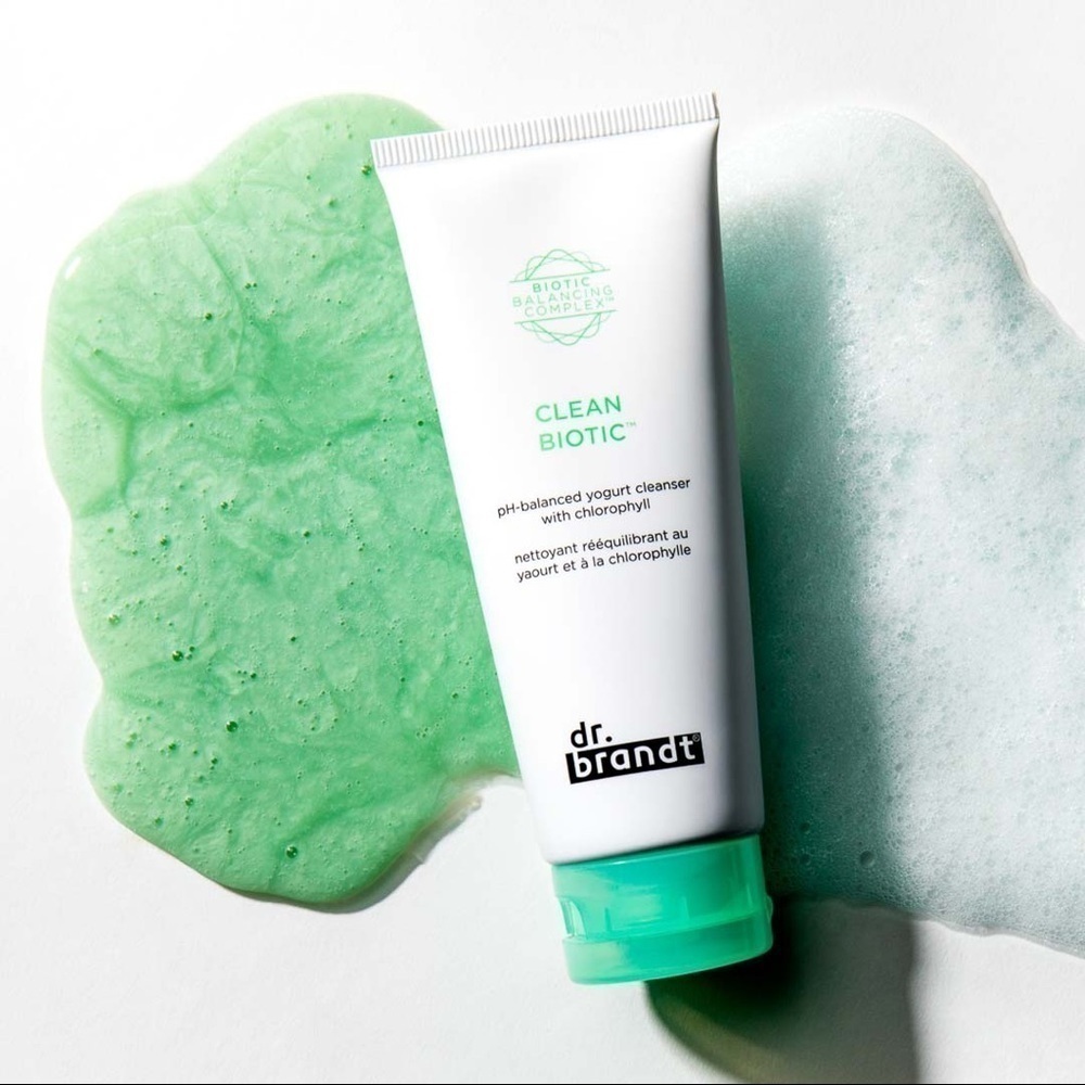 Dr. Brandt Clean Biotic pH-balanced Yogurt Cleanser with Chlorophyll 3.5oz New‎